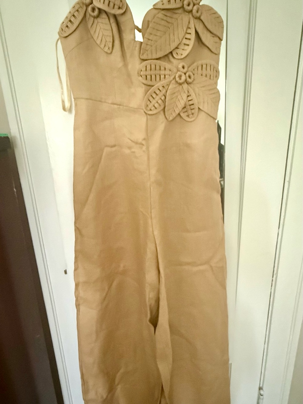 FARM Rio Women's Tan Linen Jumpsuit